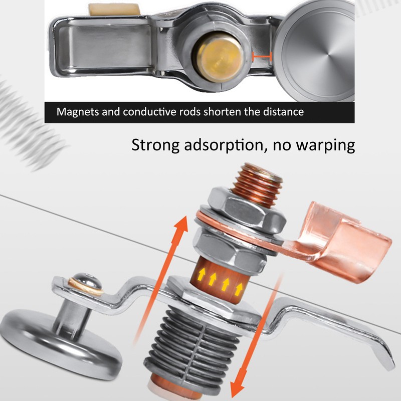 Upgrade Magnetic Ground Clamp Welding Support Grounding Clip with Arc