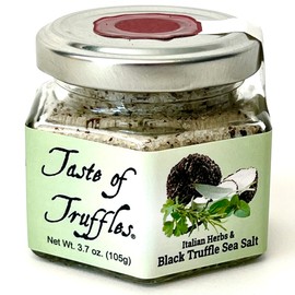 Black Truffle & Italian Herbs Sea Salt Gourmet Food Condiments VEGAN & Vegetarians Friendly 3.7 oz/105 gr.)