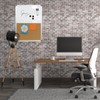 Combination Writeboard 24"x 18" Magnetic Whiteboard & Cork Board Aluminium