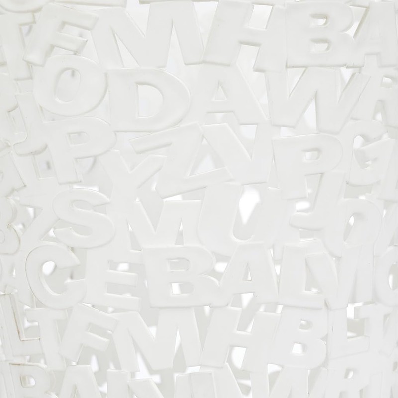 balvi Papierkorb Letters Farbe weiß Kunststoff 30 cm