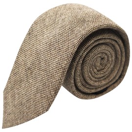 King & Priory Highland Weave Latte Brown Tie, Necktie