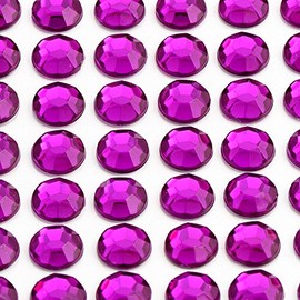 Italian Options - 8mm Purple Diamante Rhinestone Gem Crystal Stickers (80 pcs)