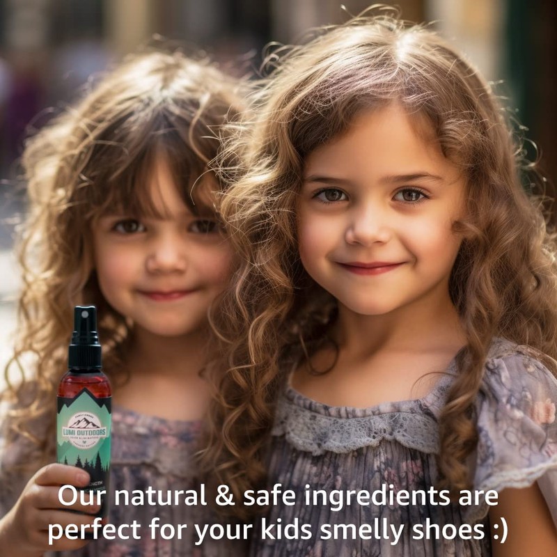 Lumi Outdoors Natural Shoe Deodorizer Spray and Foot Powder Bundle