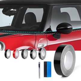 LZLRUN Vinyl Film Sticker Car Window Trim Chrome Delete Door Waistline DIY Sticker Easy to Install Decal Decoration Compatible with for Mini Cooper (1in x 30ft, Gloss)