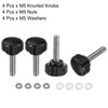 sourcing map 4 Sets Knurled Knobs Thumb Screws with Nuts