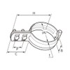 Nichiei Intec N-010204-080 Stainless Steel Hinged Standing Band with BN,