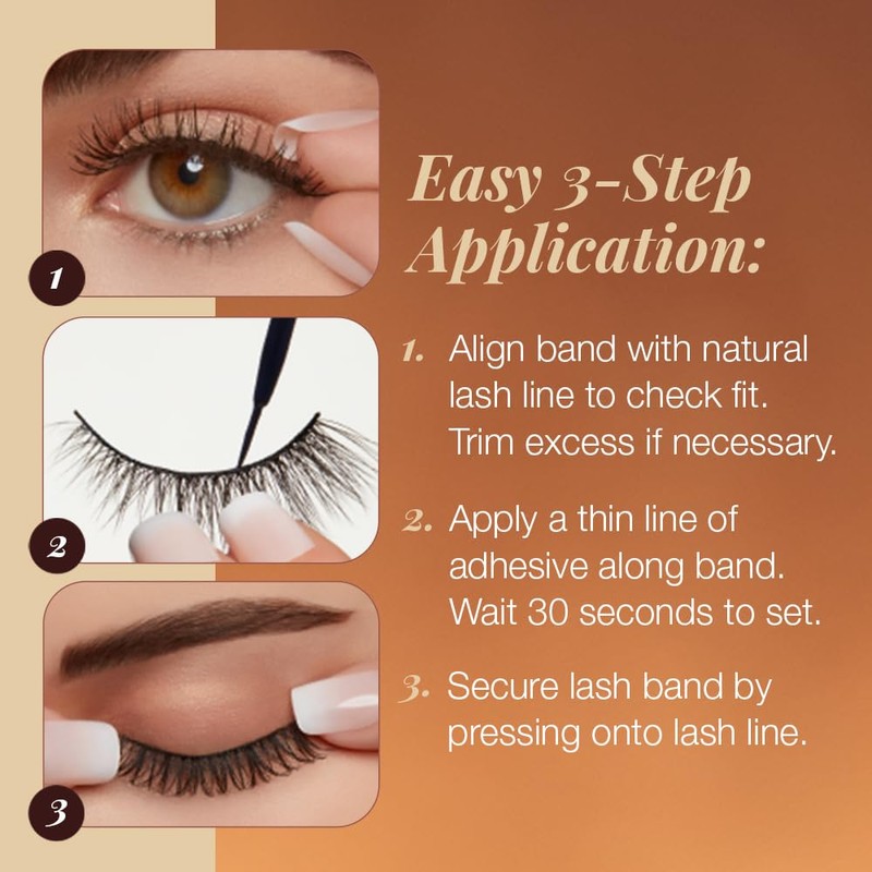 Ardell Balayage Wispies Chestnut False Eyelashes, 1 Pair