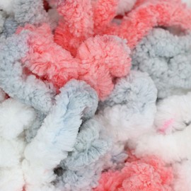 JubileeYarn Fun Finger Loops Yarn - Jumbo Polyester - 100g/Skein - Red Grey White - 6 Skeins