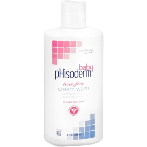 pHisoderm Baby Tear-Free Cream Wash 8 oz (Pack of 4)
