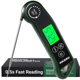 INKBIRD Termómetro de carne de lectura instantánea de 0.5 segundos para cocinar RHT-11K, ± 0.5℉ Precisión Termómetro digital de alimentos con pantalla