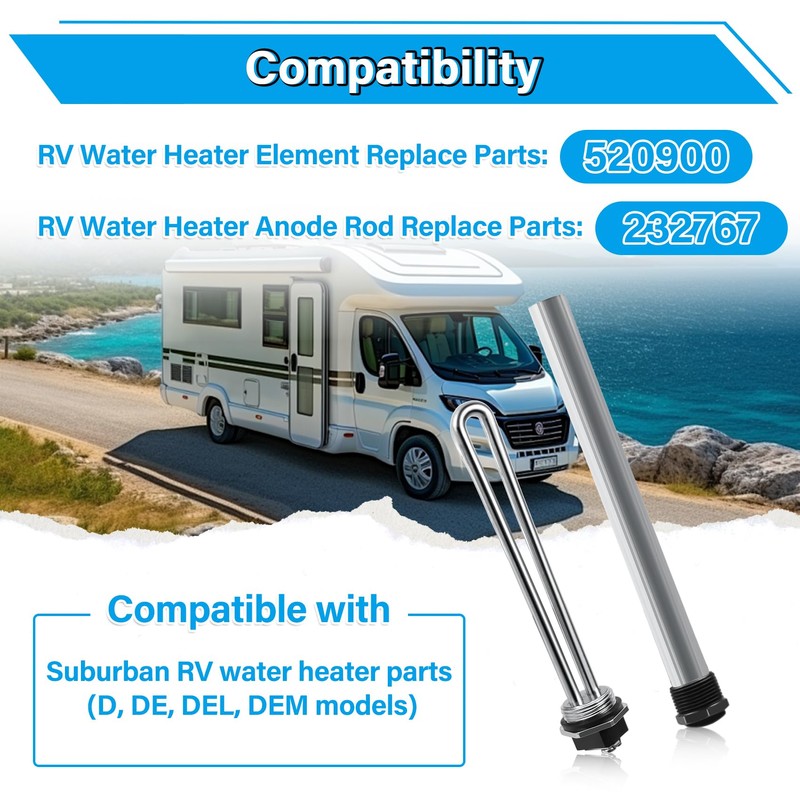 RV Water Heater Elements Kit Compatible with Suburban Water Heater