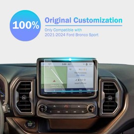 PZSWUXIE Bronco Sport HD Screen Protector for 2021 2022 2023 2024 Ford Bronco Sprot Sync3 8 Inch Tempered Glass Touch Screen Protector 9H Hardness Anti-Fingerprint Car Navigation Accessories