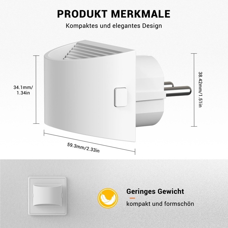 Emeritpro Night Light Socket, Night Light with Twilight Sensor, LED