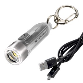 Nitecore TIKI 300 Lumens USB Rechargeable Keychain Flashlight with UV/High CRI Lights and LumenTac Charging Cable