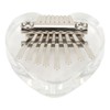 Heart Shaped Thumb Piano Mini Portable Transparent Crystal 8 Keys