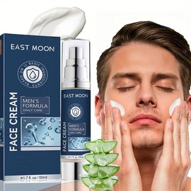 EAST MOON 1/2/4pcs men's facial moisturizer,will not make the skin greasy, tighten the skin,  elasticity,Men's skincare - Specification: 2pcs