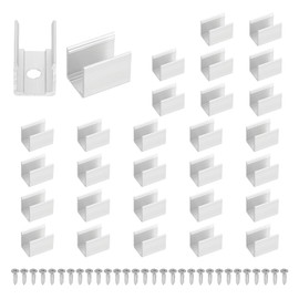 PATIKIL Neon Rope Light Mounting Brackets, 50 Pcs Neon LED Lights Aluminum Install Fixing Clips Accessories for 10x18mm Silicone Neon Sign Flex Strip Lighting