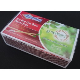 Diamond Safety Strike-on-Box Wooden Matches for Candles Camping, Select: Small or Large - Large 1x320 matches/box