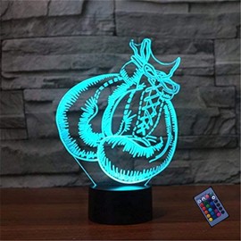 Optical Illusion 3D Boxing Gloves Night Light 16 Colors Changing USB Power Remote Control Touch Switch Decor Lamp LED Table Desk Lamp