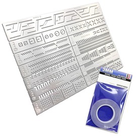 SALUDABLE Guide Template Guide Tape 0.1 inch (3 mm) Muscle Carving Plastic Model Tool