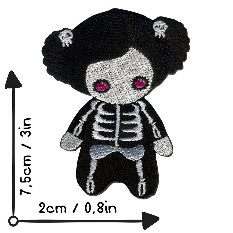Freak Scene Skeleton Girl Patch