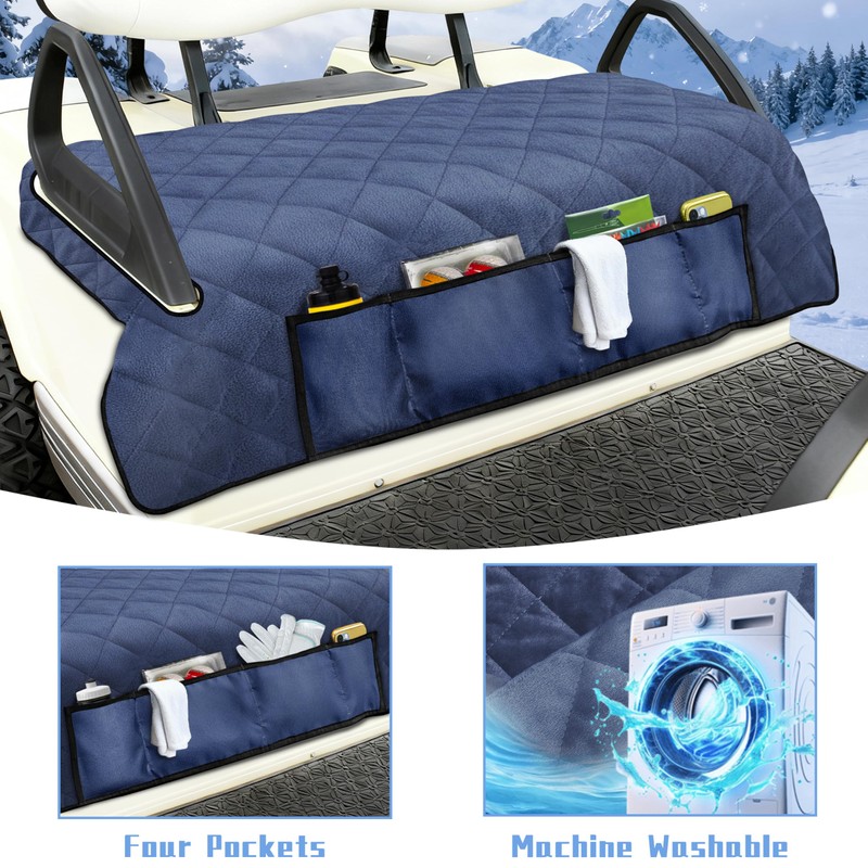 YOKYHOM Golf Cart Seat Covers with 4 Front Pockets, Thick