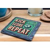 "Kick, Score, Repeat" Soccer-Themed Slate Coaster (slco-ds24-reprg)