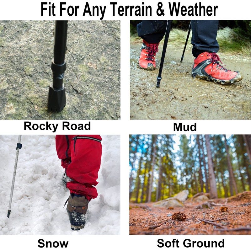 Trekking Poles Tips Set - Pack of 6 to 8