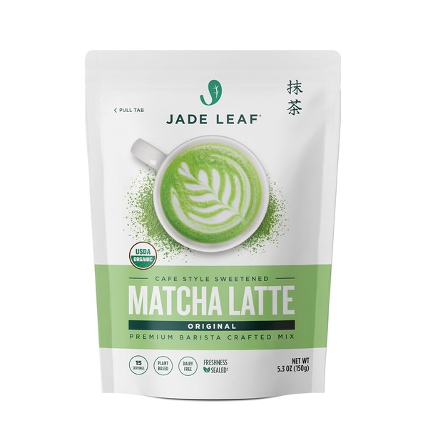 Organic Café Style Sweetened Matcha Latte Premium Barista Crafted Mix