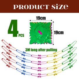 4pcs Christmas Ceiling Decorations Foil Garlands Multicolour Indoor Hanging Foil Ceiling Decorations for Xmas New Year Festive (Multi-coloured)