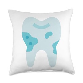 Tartar Plaque Calculus Tooth Dental Specialist Dentist Throw Pillow