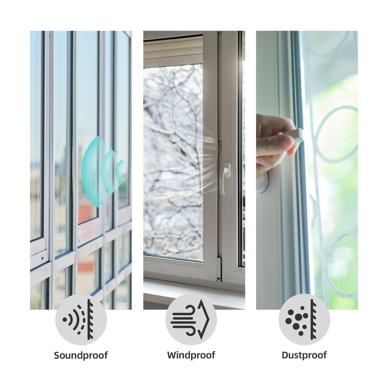 JSIWOTH Weather Stripping, Black D-Shaped Rubber Seal Strip for Doors/Windows,
