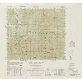 Historic 1945 Wall Map - Korea 1:50,000 - Kot'osu, 1951 - Series L751 44in x 41in
