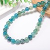 10mm Green Dragon Vein Agate Round Beads, 35 Pcs for