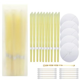 Natürliche Ohrkerzen SRLWMYI Ohrenkerzen entferner kerzen 10 Stück Hochwertige Hohle Kegelkerzenohrenkerzen zur Reinigung Ohrenschmalz Ungiftig mit Schutzscheiben und Wattestäbchen und Ohrlöffel