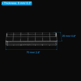 PATIKIL Acrylic Stamp Block, 3 Pack Stamping Block Rectangular Shape with Grid Lines Decorative Mounting Blocks Set for Scrapbooking DIY Crafts Card Making, 2.8x0.8