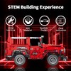 Technic Car Building Set with Pull-Back Function, 910 Pieces Red