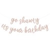 Go Shawty It's Your Birthday Banner, Hip Hop Birthday Party Decorations Supplies, Rap Theme Bday Bunting Sign, Pre-strung, Photo Props (Rose Gold)