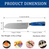 Cuchillo de Chef Yeeclot, Cuchillo Profesional Japonés Santoku 7 pulgadas,