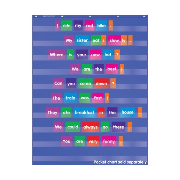 Scholastic Teacher's Friend Sentence Building Pocket Chart Add-ons, Multiple Colors