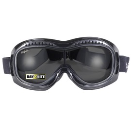 Pacific Coast Airfoil Padded 'Fit Over Glasses' Riding Goggles (Black Frame/Clear Lens)