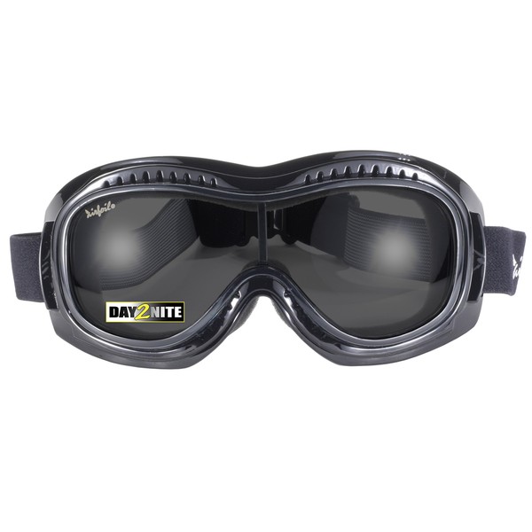 Pacific Coast Airfoil Padded 'Fit Over Glasses' Riding Goggles (Black