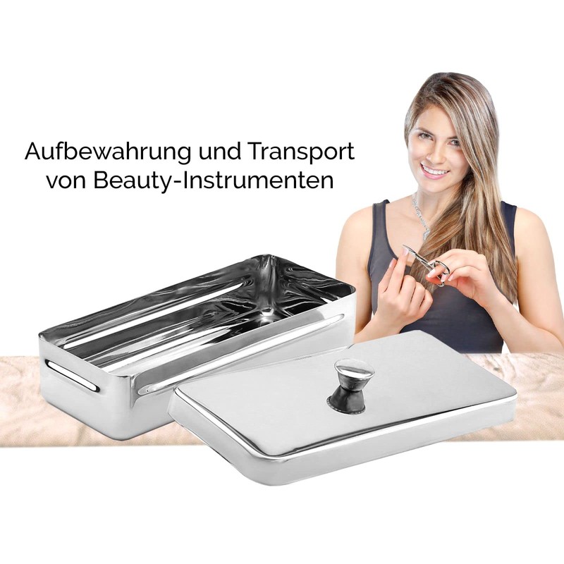 Drain Pan Dish Container with Lid Instrument Rustproof Stainless Steel