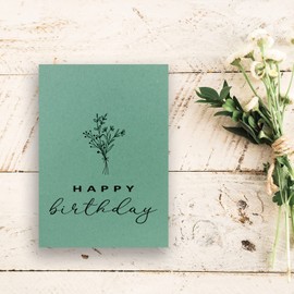 50 x Kraft Paper in Eucalyptus Green Craft Sheet A6 105 x 148 mm - Craft Paper, Coloured Paper, Photo Cardboard, Postcards Made of Natural Cardboard - 240 g/m²