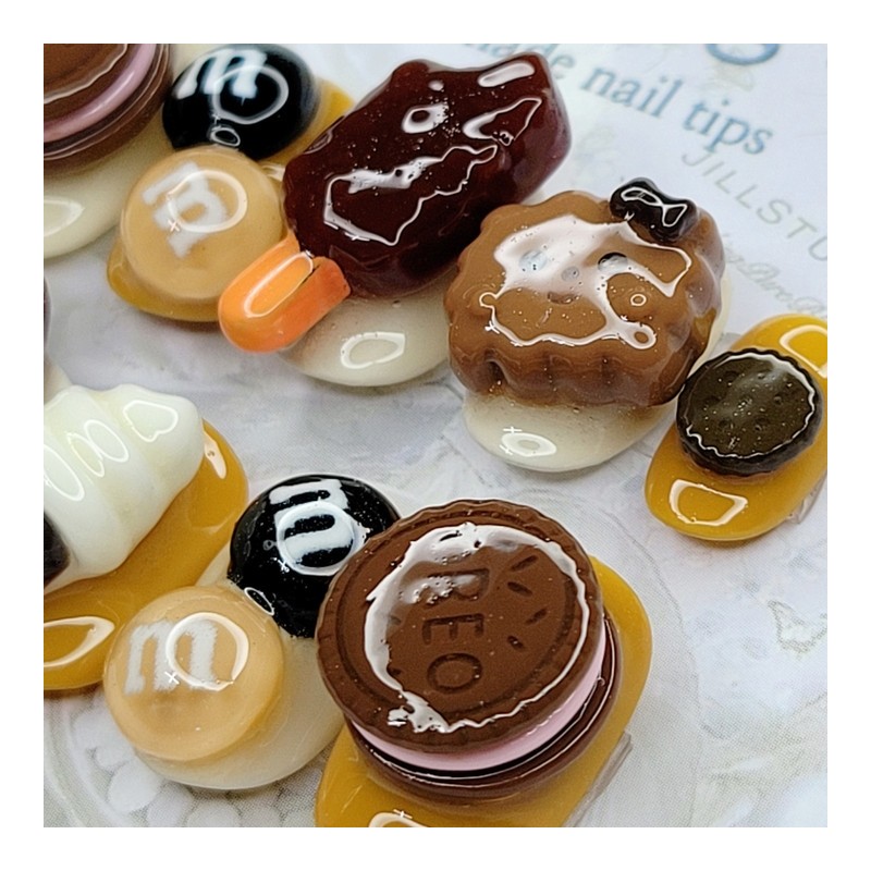 Limited QuantityValentine's Day Choco Handmade Nail Tips - Stiletto L