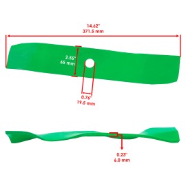 Caltric 14 3/4 inch x 3/4" Circle Hole 46" Deck Mulching Blade For Cub Cadet