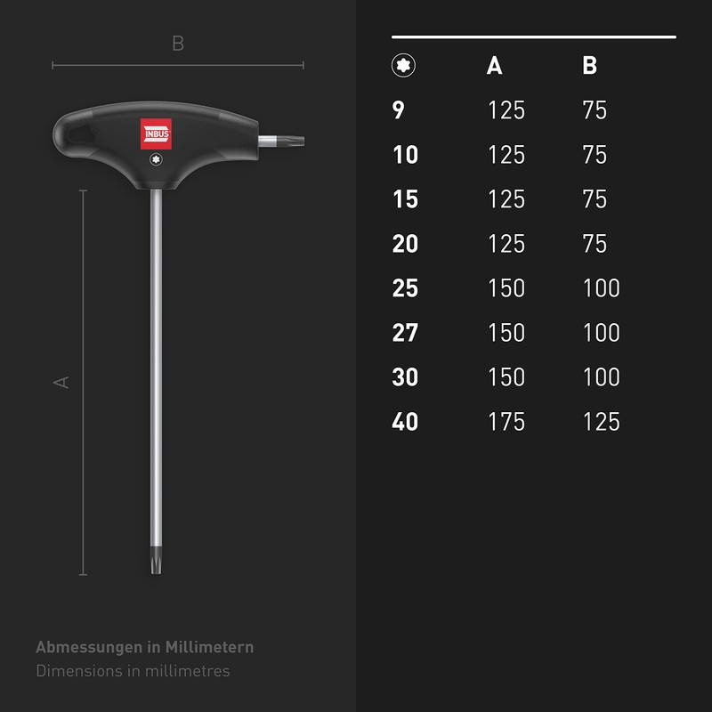 TORX® T-Handle Screwdriver Set 8-Piece TX9-40 with HybridTouch - Made