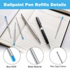 OSDUE 24 x Ballpoint Pen Refills G2 Format, Replaceable Ballpoint