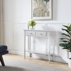 Leick Home Coastal Console Table, Solid Wood, 2 Storage Drawers,