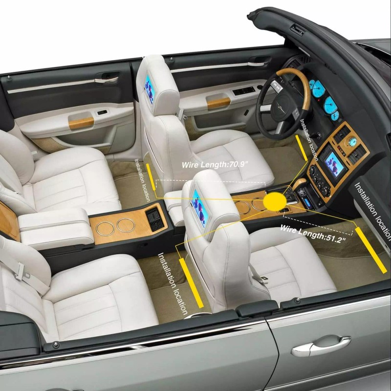 Nilight 4pcs RGB LED Light Multi-Color Kit Lighting Strips Under